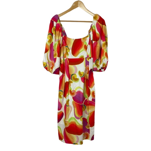 FARM Rio Colorful Abstract Midi Dress - Picture 10 of 16